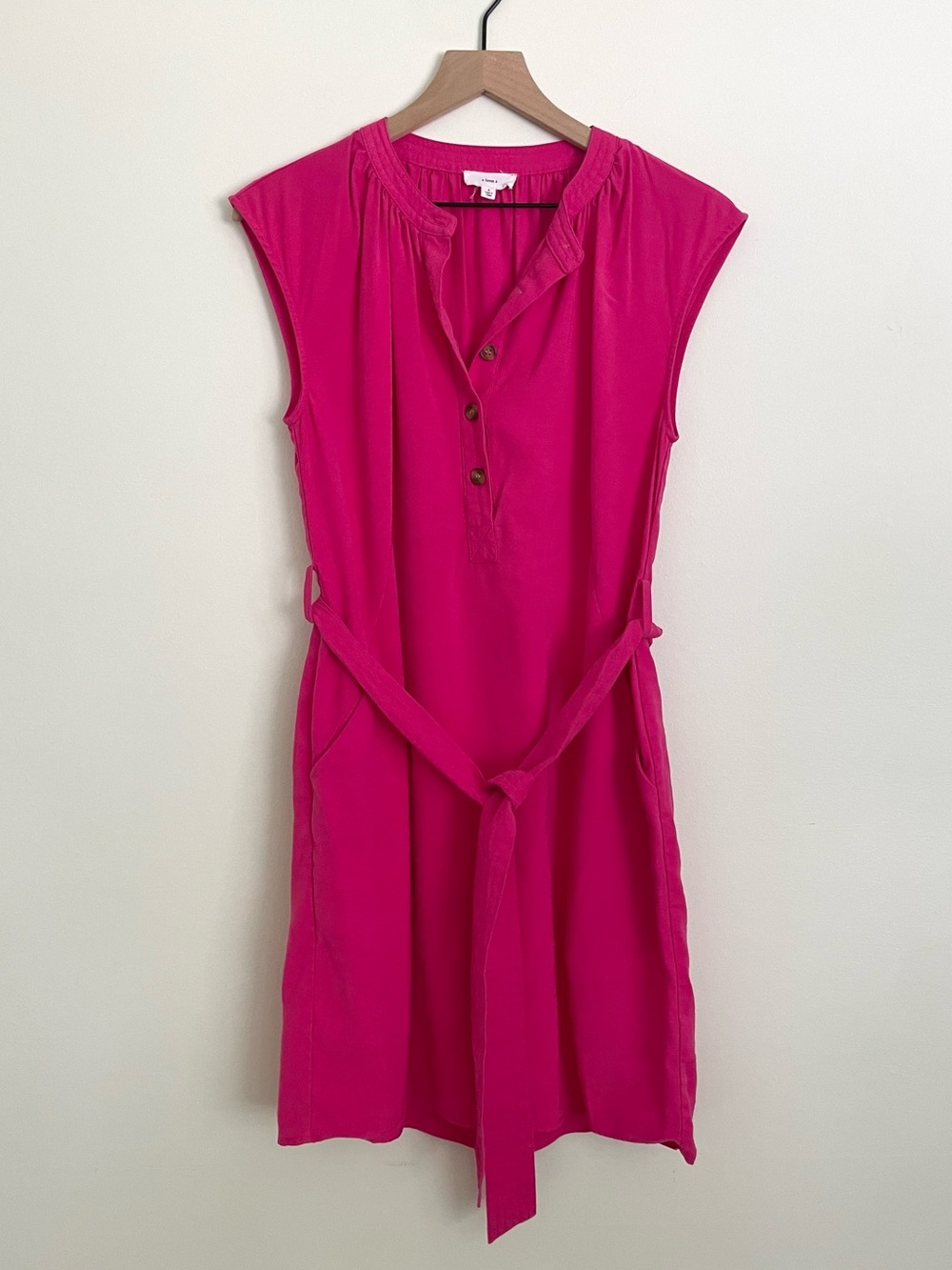 A Loves A Pink Sleeveless Mini Dress with Tie Waist